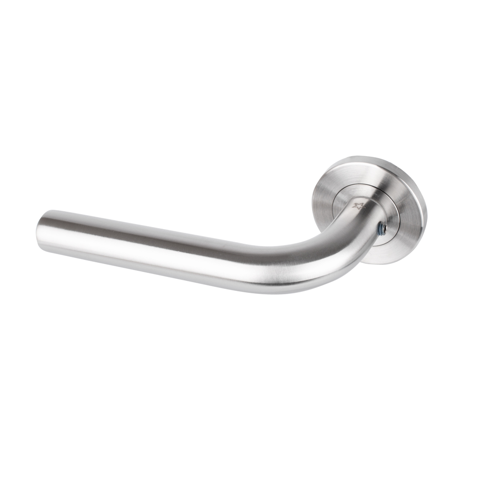 Steelworks 316 Sprung Lever on Rose - Stainless Steel